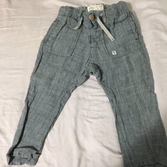 Zara Baby Boy Blue Harem Trousers - Picture 2 of 6